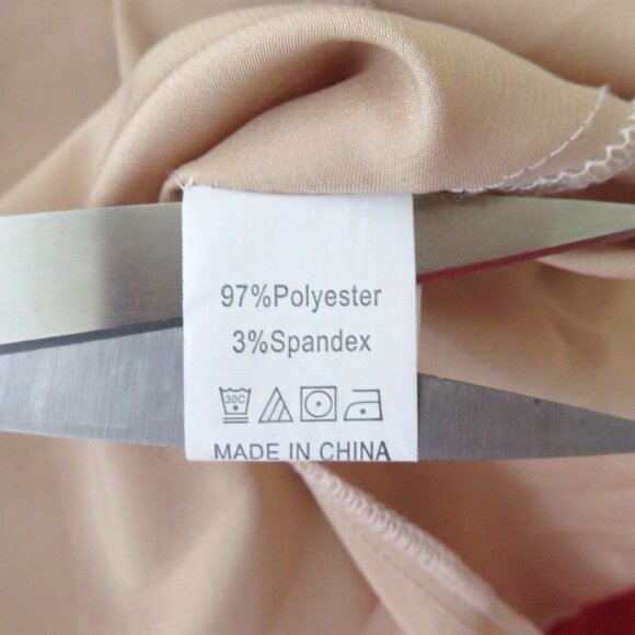 Vintage Satin Gold Knee Length Slip Nightgown Womens 4XL Lace Adjustable Straps - Picture 10 of 14